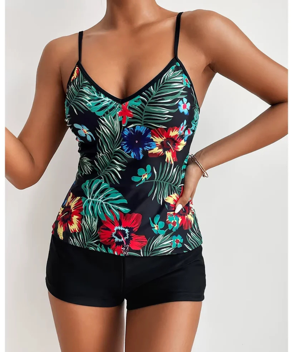 Plus Size Two-Piece Tankini Swimsuit