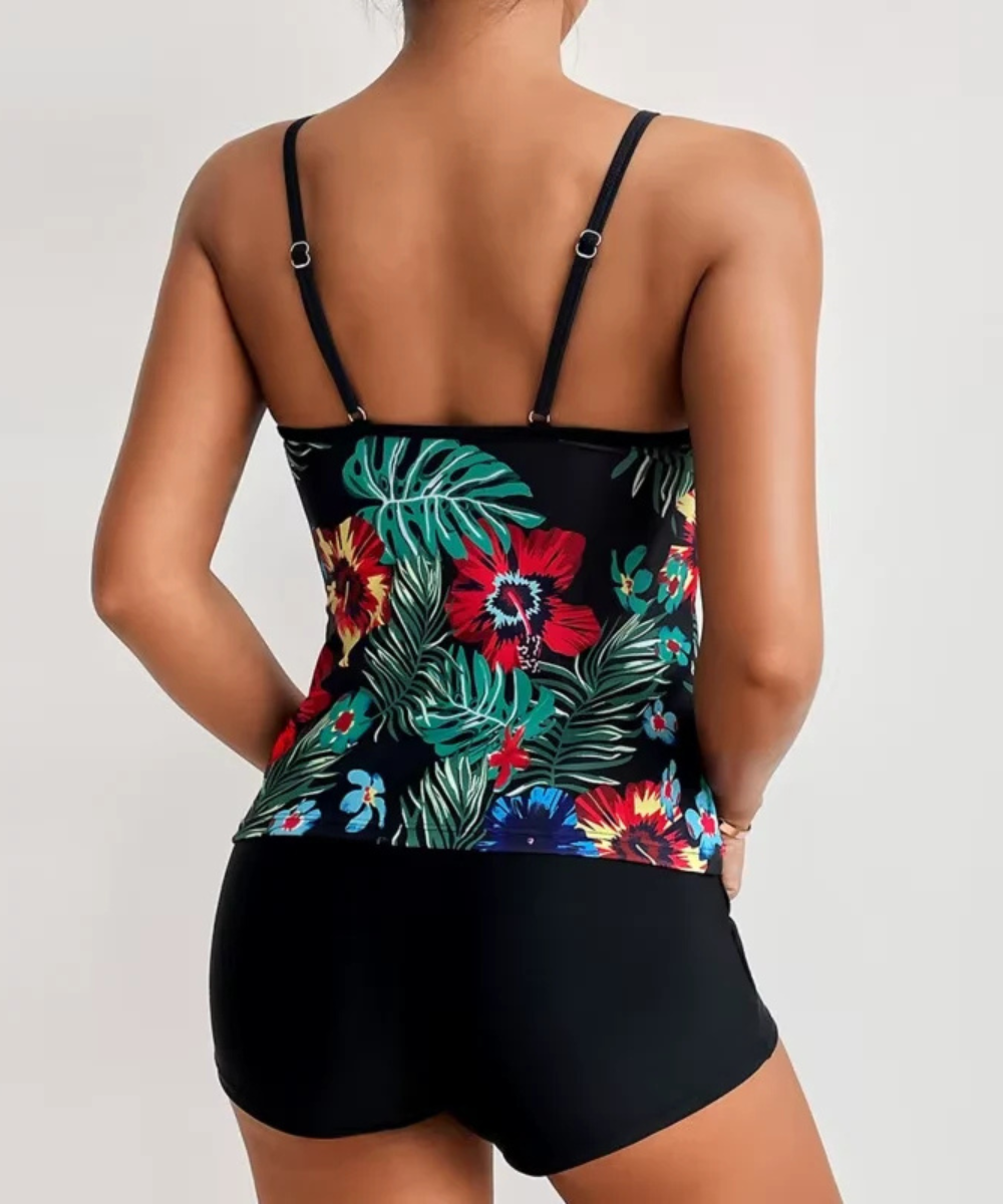 Plus Size Two-Piece Tankini Swimsuit