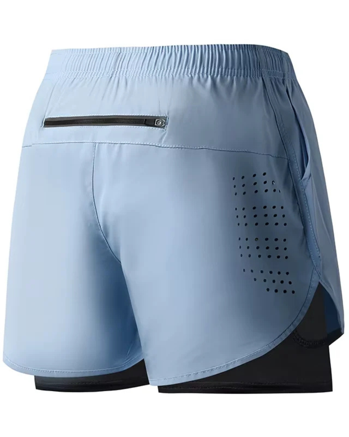 Solid Polyester Running Shorts