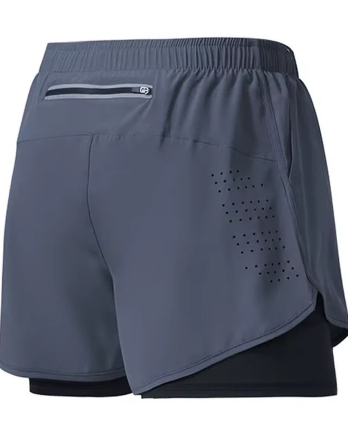 Solid Polyester Running Shorts