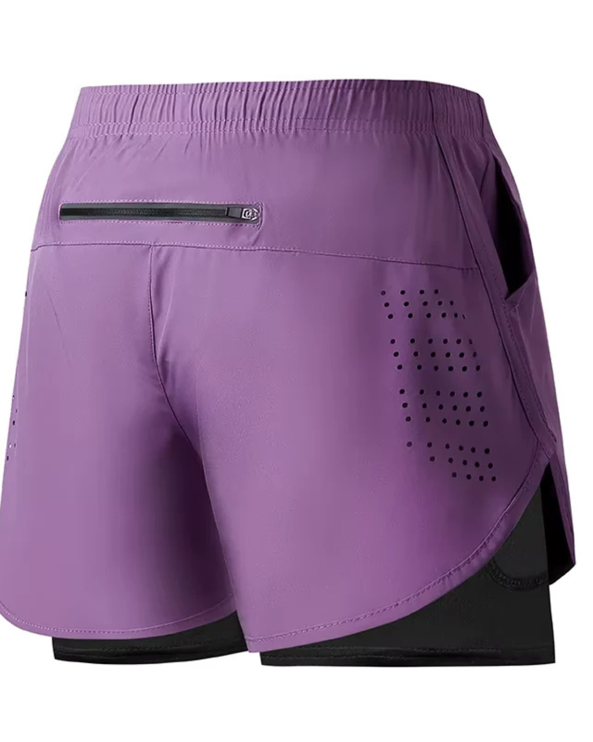 Solid Polyester Running Shorts