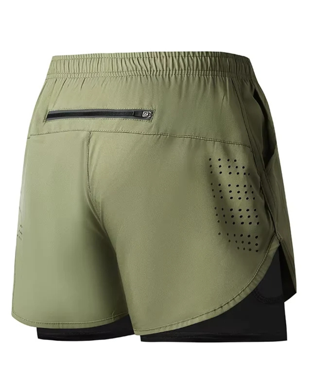 Solid Polyester Running Shorts