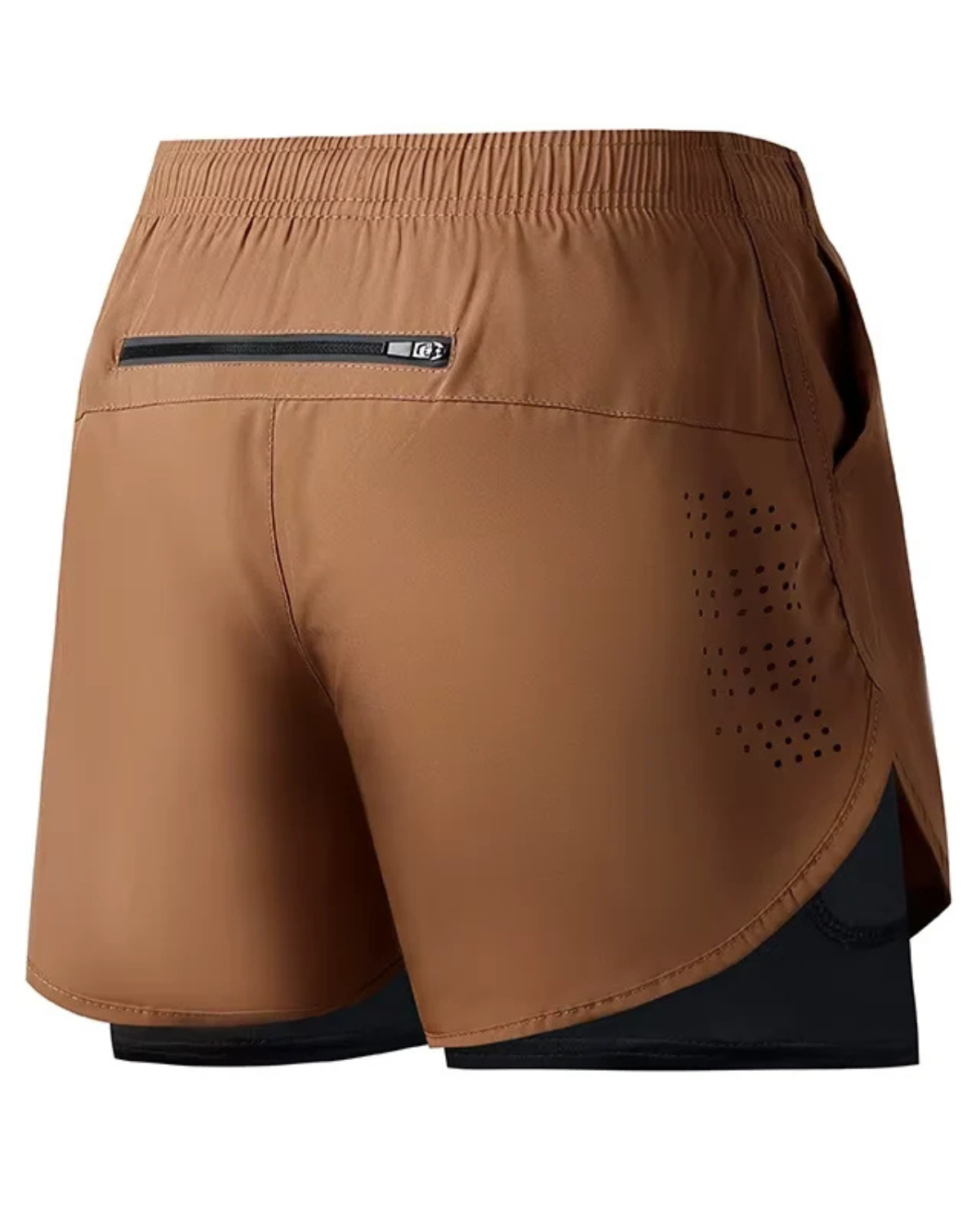 Solid Polyester Running Shorts