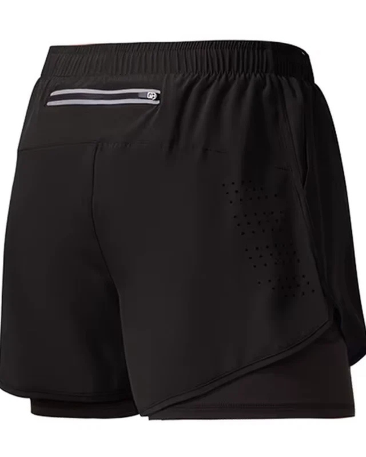 Solid Polyester Running Shorts