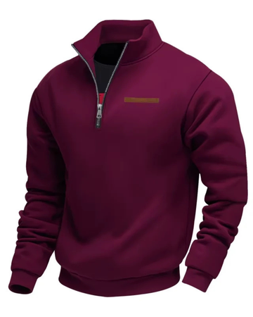 Half-Zip Fleece Pullover Sweater