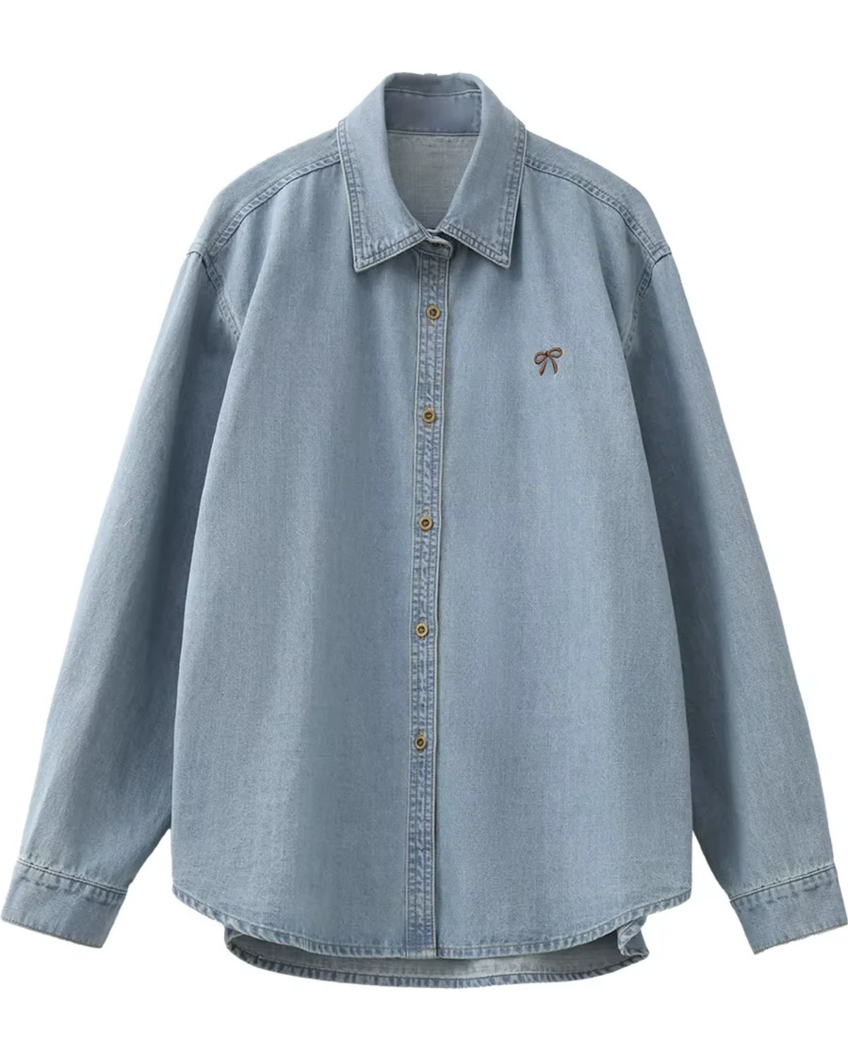 Women’s Blue Embroidered Denim Shirt