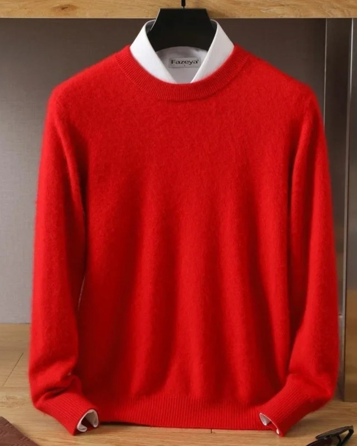 Neck Long-Sleeve Knit Sweater