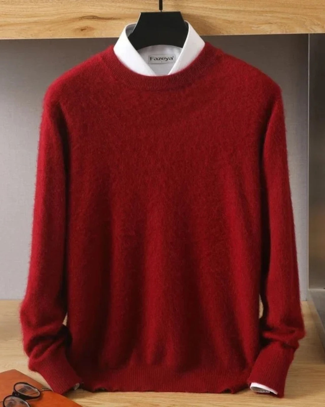 Neck Long-Sleeve Knit Sweater