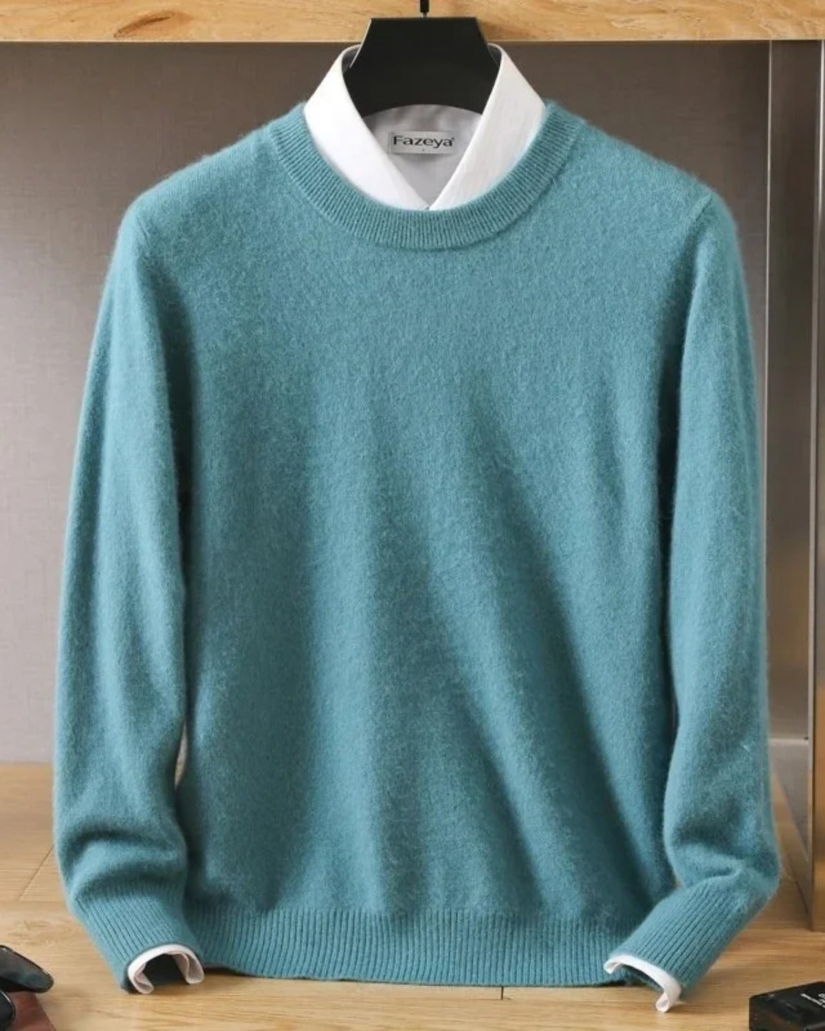 Neck Long-Sleeve Knit Sweater