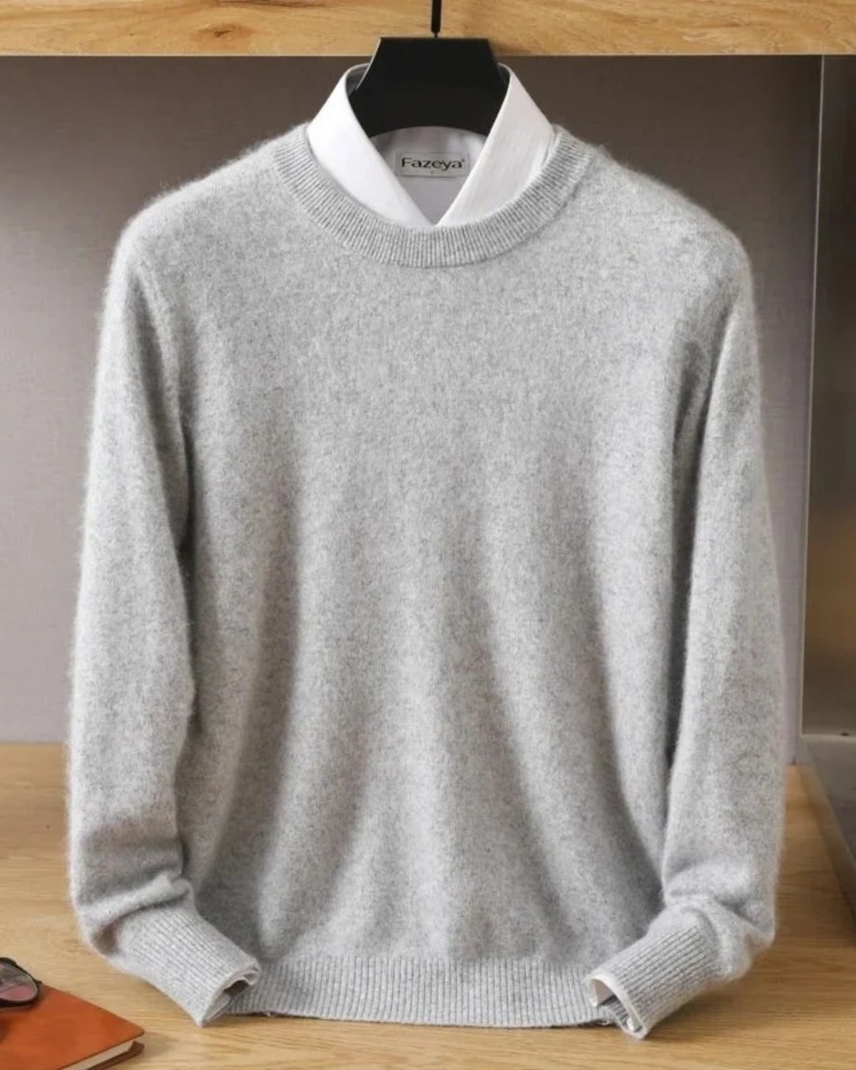 Neck Long-Sleeve Knit Sweater