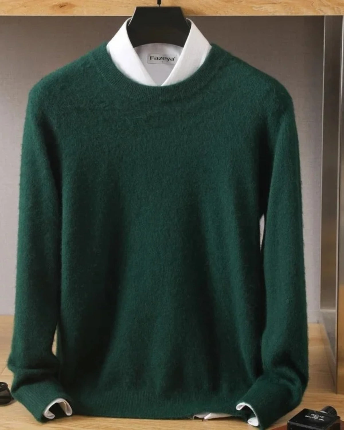 Neck Long-Sleeve Knit Sweater