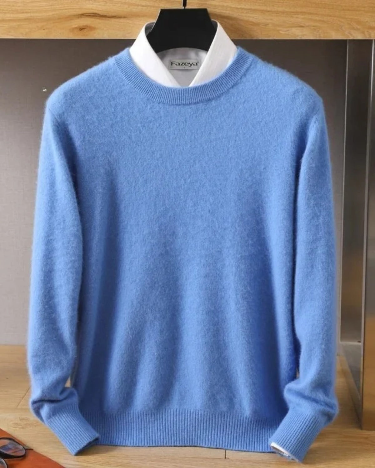Neck Long-Sleeve Knit Sweater