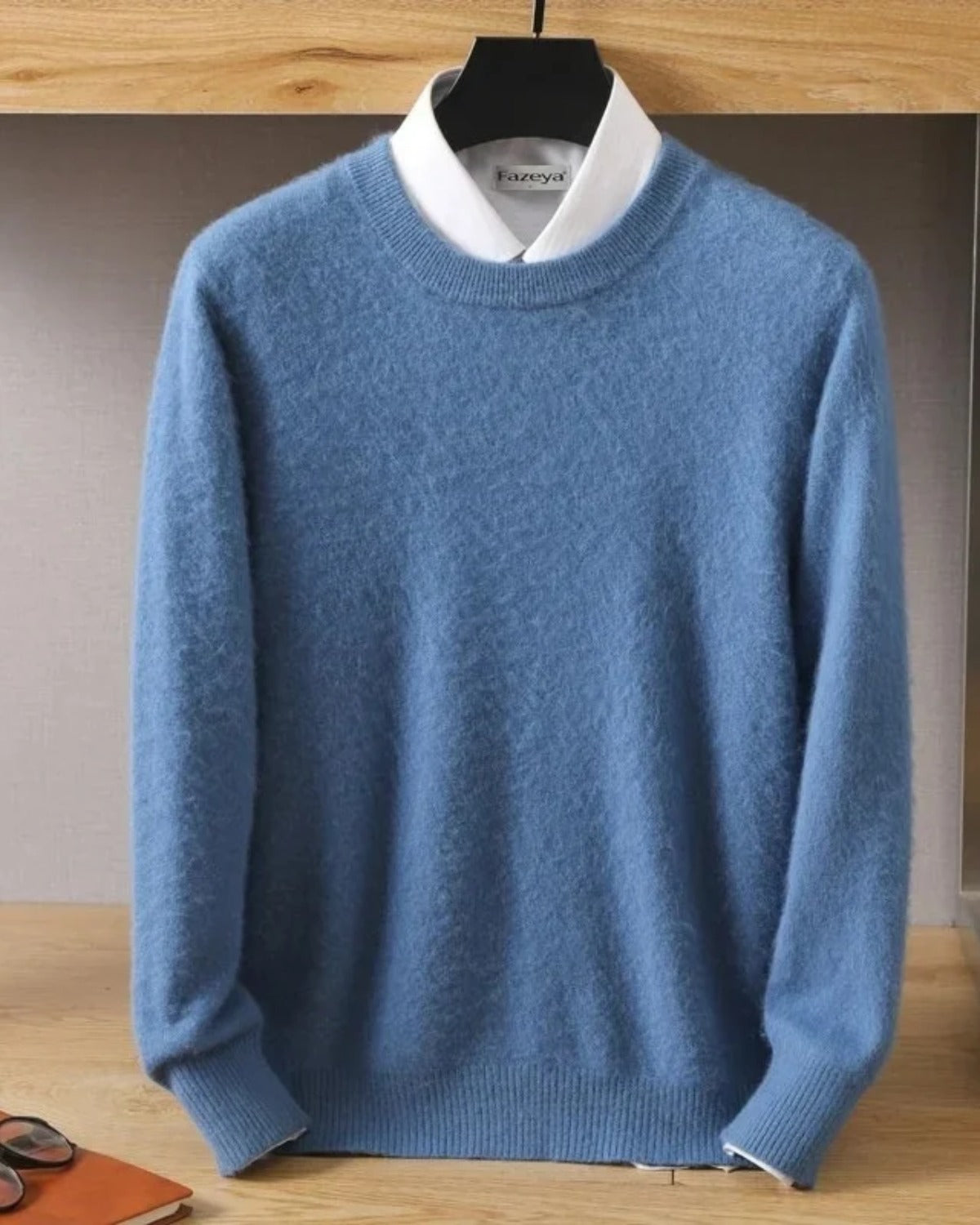 Neck Long-Sleeve Knit Sweater