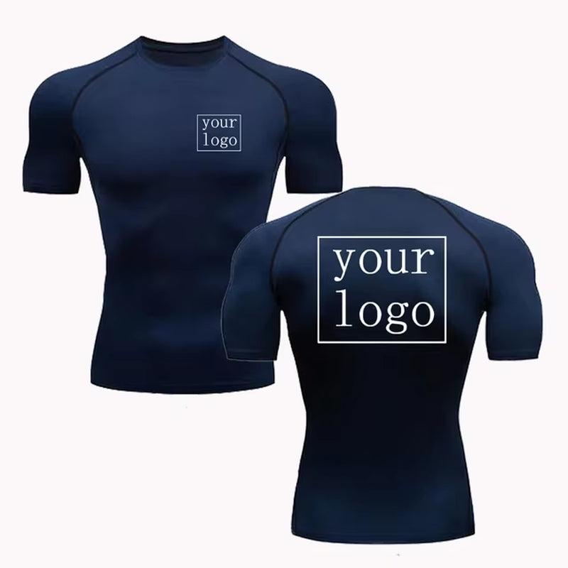 New Custom Compression T Shirt Your Design Logo Top Men Women Print Original Design Tshirts Jogging Workout Gym Quick Dry Tshirt