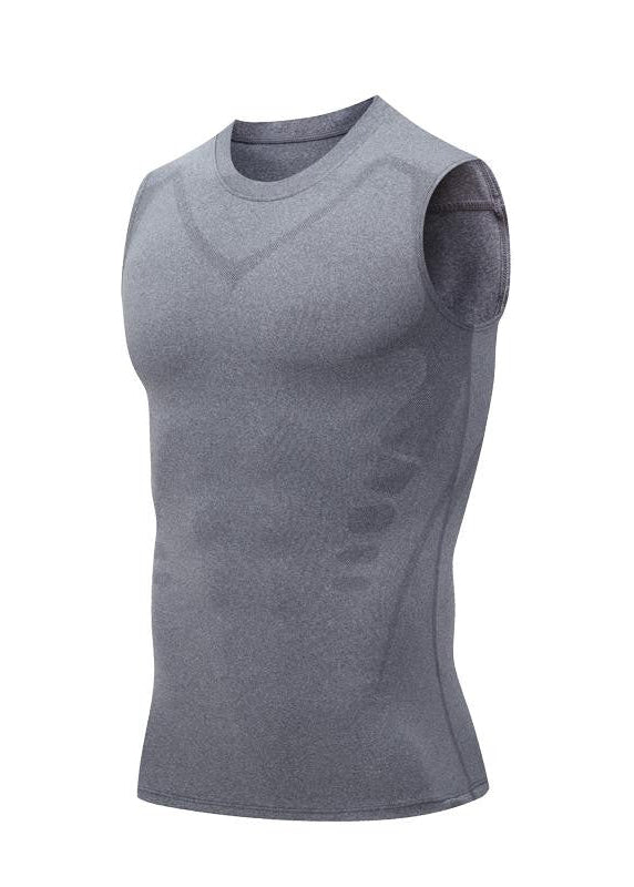 Compression Tank Top Men Gym Shirt Sleeveless Quick Dry Printing Sportswear Male