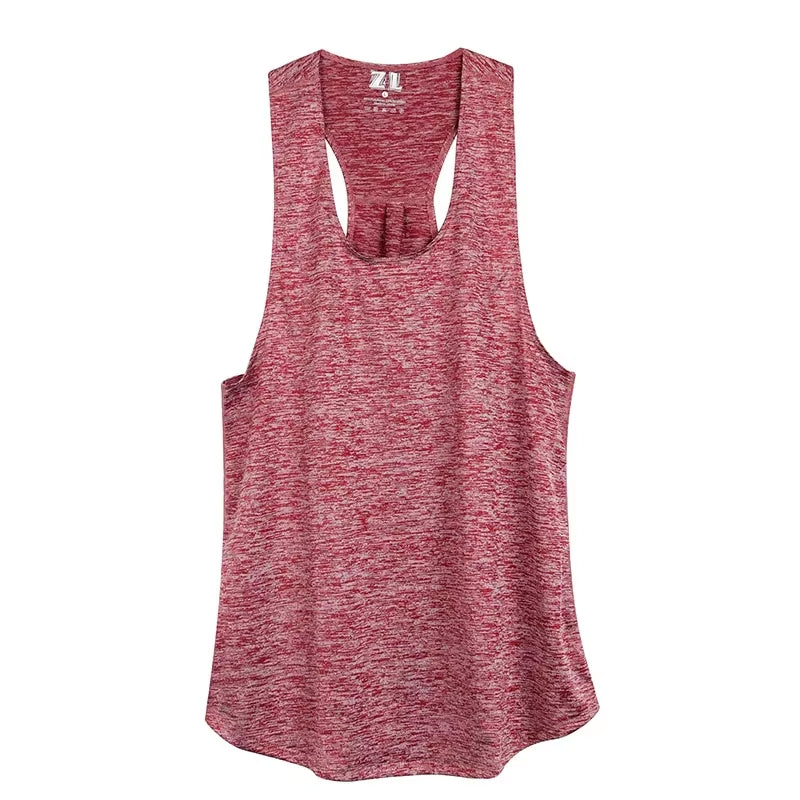 Sleeveless Racerback Yoga Tank Top,Women'S Quick Dry Running Training Sports Vest Fitness Gym Top Workout Yoga Shirts