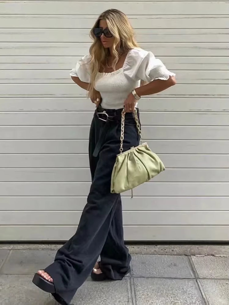 Casual Fashion Straight Leg Women'S Jeans Denim Bottom Harajuku Boyfriend Long High Waist Baggy Jeans Fall Pants