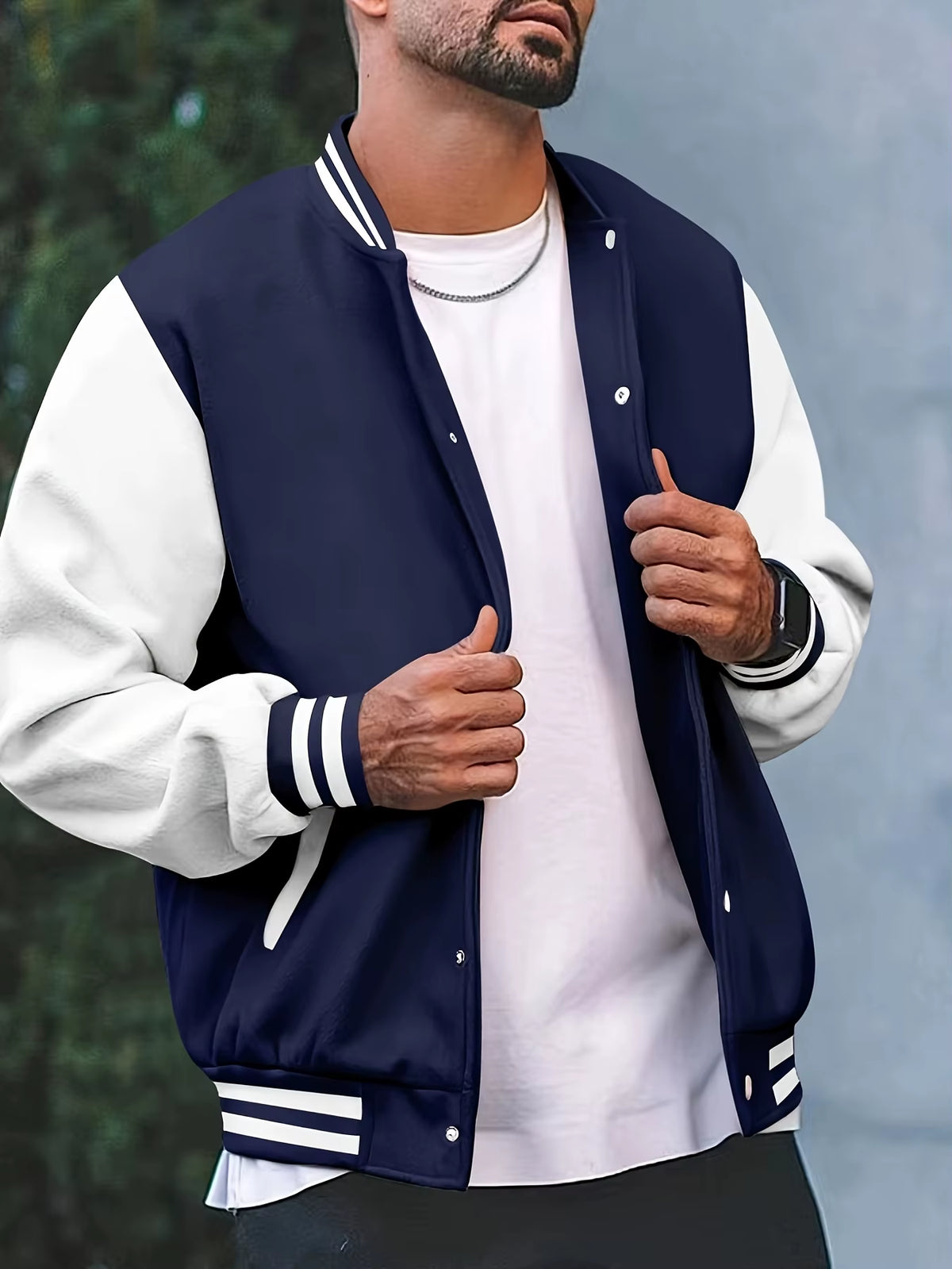 Autumn and Winter New Men'S Fashion Buttons Fashion Versatile Multi-Color Men'S and Women'S Streetwear Baseball Jacket