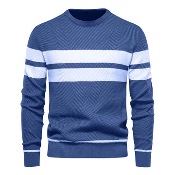 New Autumn Pullover Men'S Sweater O-Neck Patchwork Long Sleeve Warm Slim Sweaters Men Casual Fashion Sweater Men Clothing