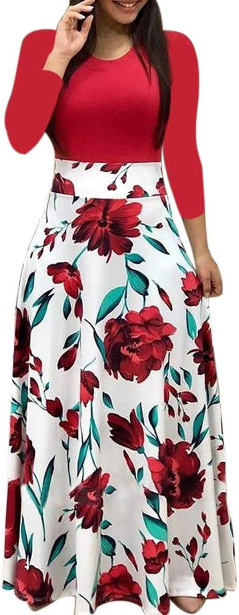 Women'S Elegant Long Sleeve Bodycon Work Business Party Evening Dress (M, Red)