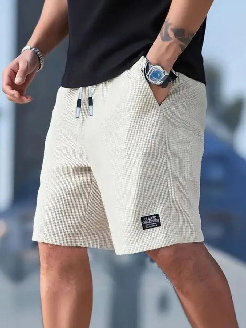Men'S Shorts, Men'S Casual Pants, Men'S Beach Shorts, Men'S Sports Shorts, New Fashion Textured Fabric, Breathable Pants, Suitable for Both Daily Casual Wear and Sports