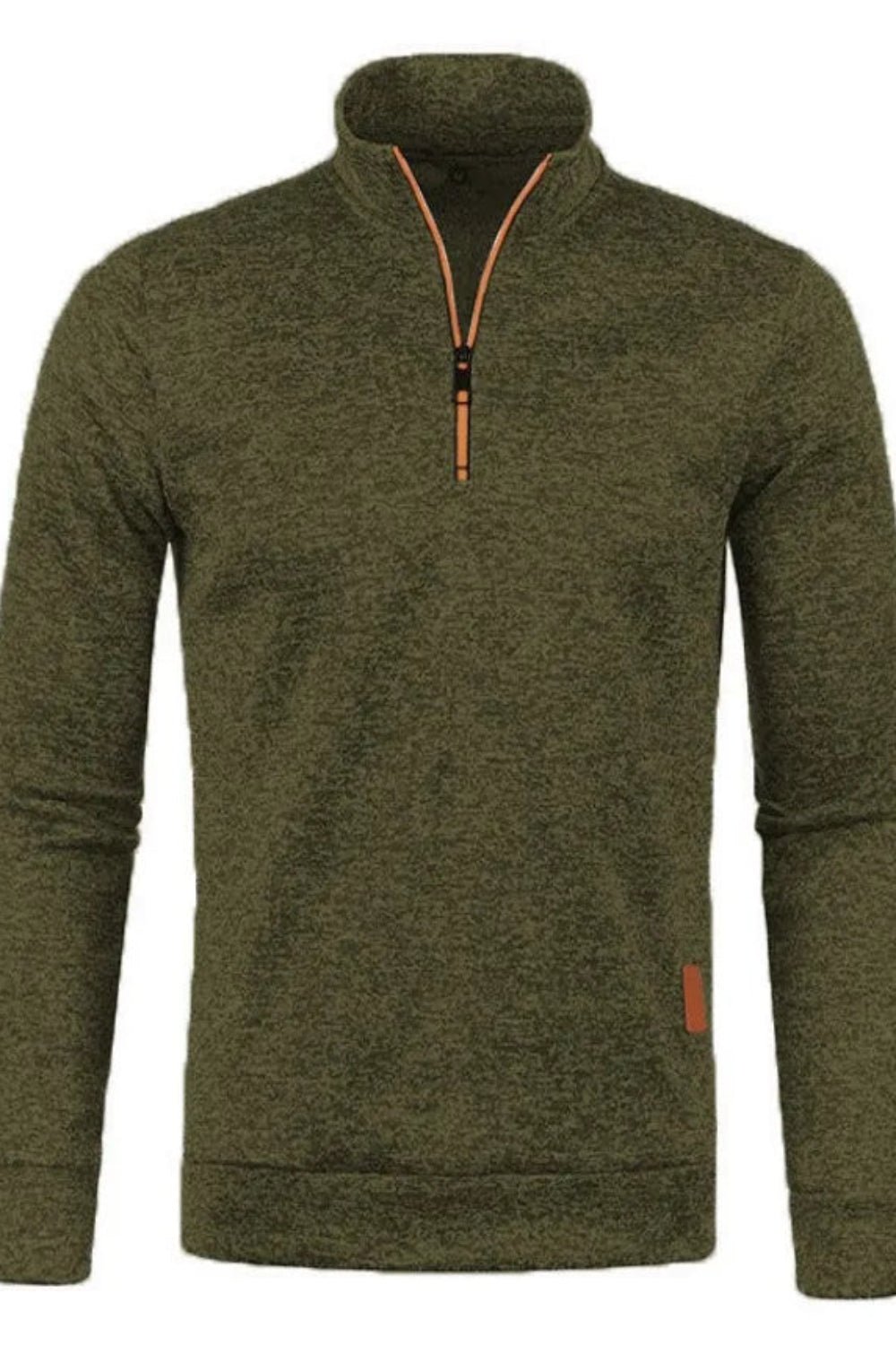 Autumn Men'S Half Zipper Sweatshirts Long Sleeve Solid Color Pullover Turtleneck Streetwear Winter Warm Jacket Sport Coats