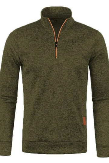 Autumn Men'S Half Zipper Sweatshirts Long Sleeve Solid Color Pullover Turtleneck Streetwear Winter Warm Jacket Sport Coats
