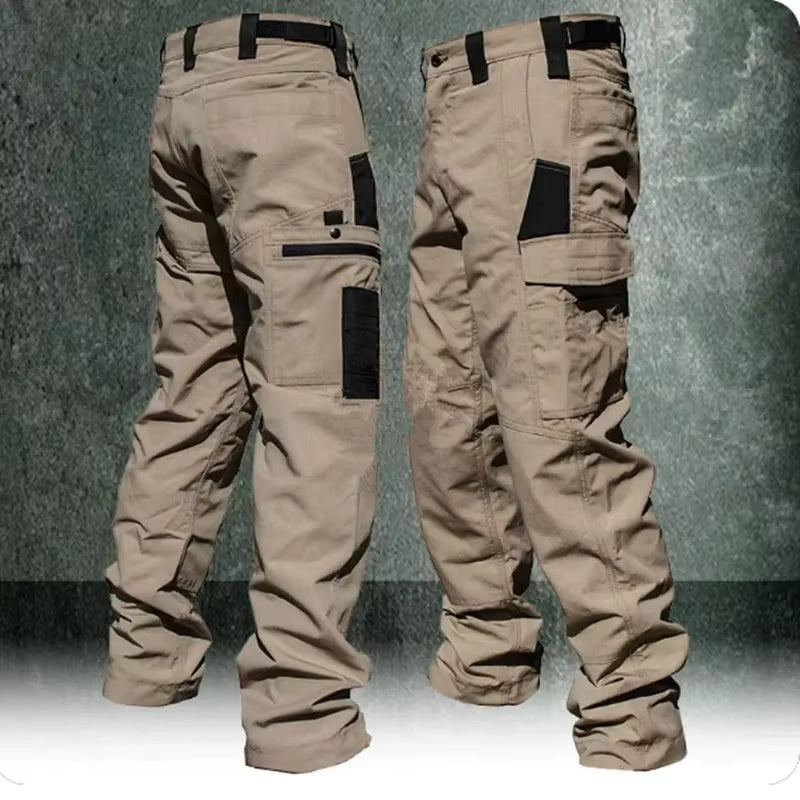 Wear Resistant Work Pant Man Multi-Pocket Straight Cargo Trousers Outdoor Jogging Tactical Pants Spring Autumn Casual Trousers