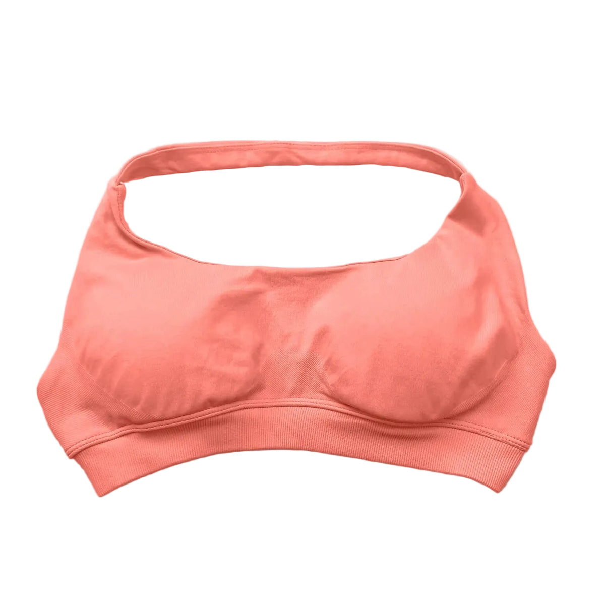 Women Seamless Halter Sports Bra High Support Push-Up Open Back Activewear Gym Tank Top Fitness Yoga Workout Brassiere