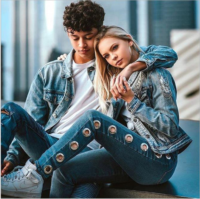 Fashion Tight Hoop Jeans for Women