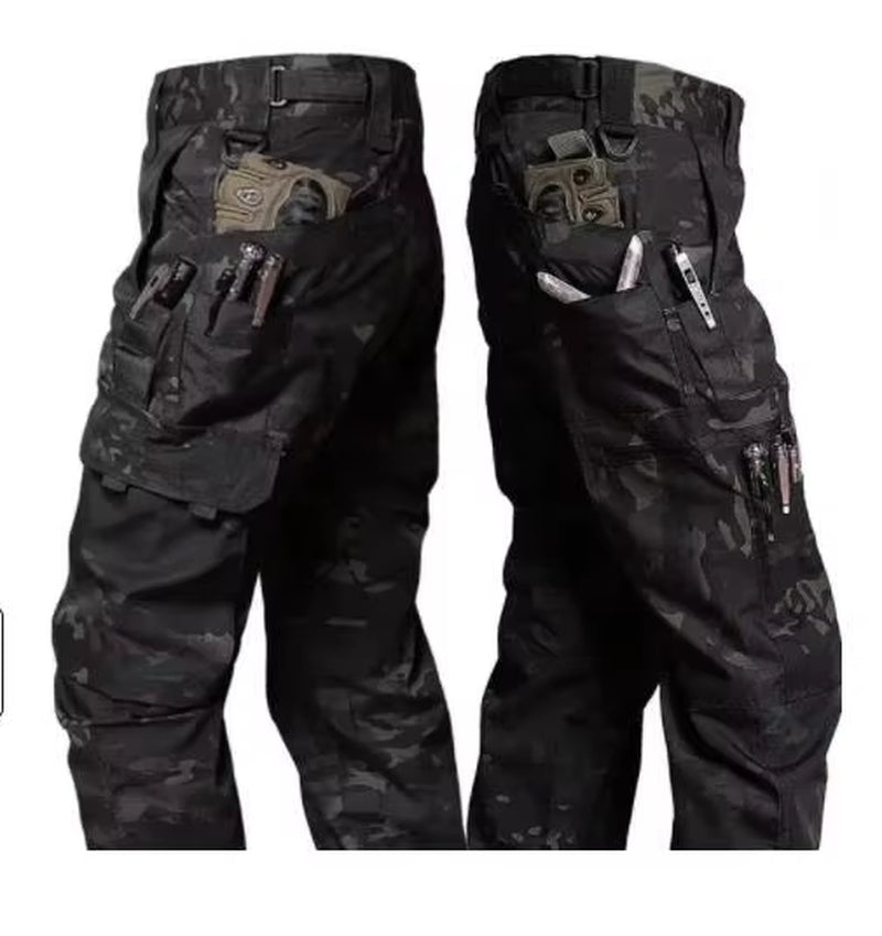 Wear Resistant Work Pant Man Multi-Pocket Straight Cargo Trousers Outdoor Jogging Tactical Pants Spring Autumn Casual Trousers