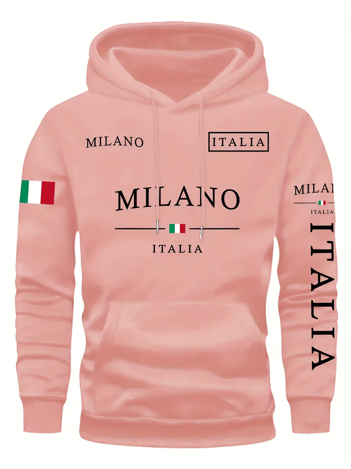ITALIA MILANO Men Women Hoodie Outdoor Street Casual Sports Vacation Trend Spring Autumn Winter Couple Sweatshirt Top Clothing