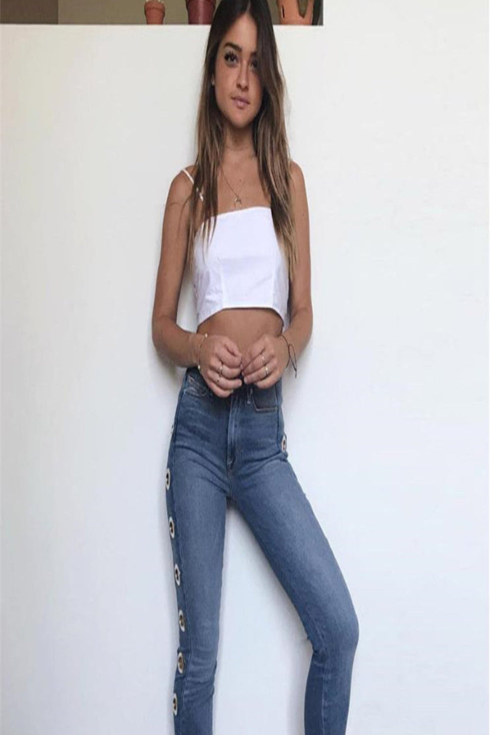 Fashion Tight Hoop Jeans for Women