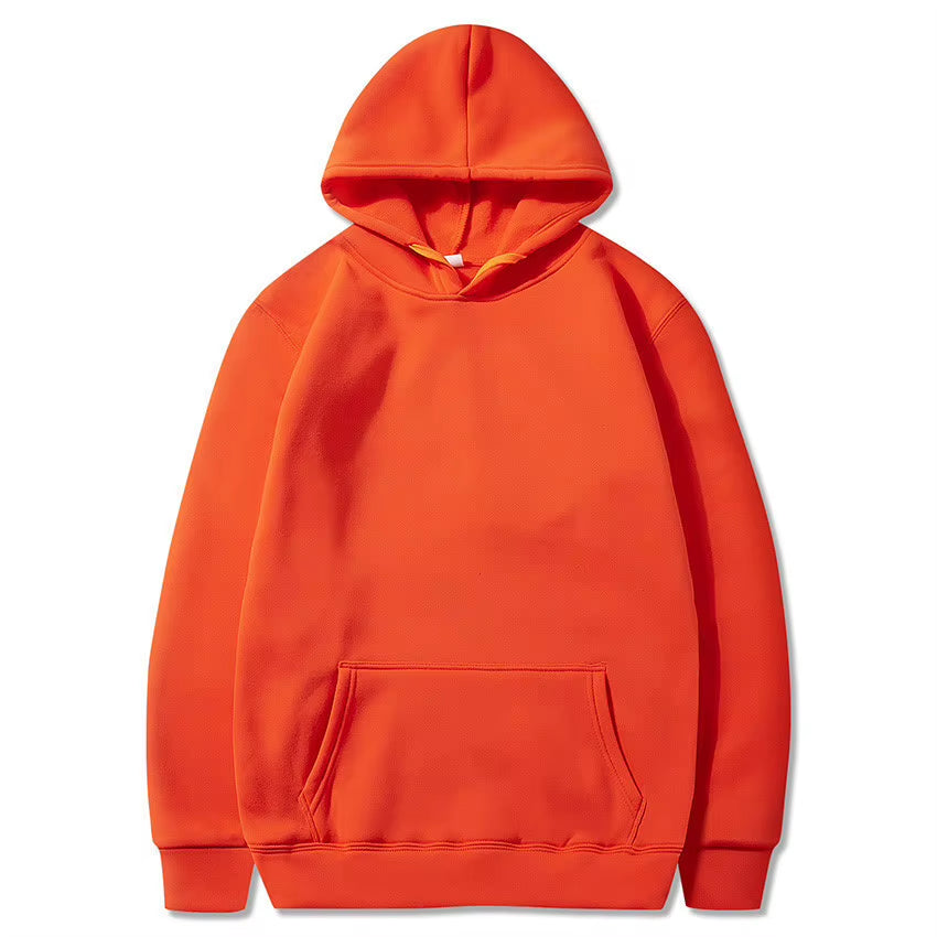 Women'S Solid Color Pocket Hoodies Sports Fitness Sweatshirts Fashionable Casual Pullovers Multi Color