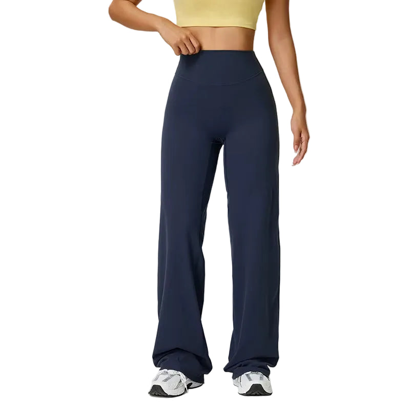 SOISOU High Waist Straight-Leg Pants Ultra Soft Butter Fabric Women'S High Elastic Yoga Pants Running Sport Trousers 8 Colors