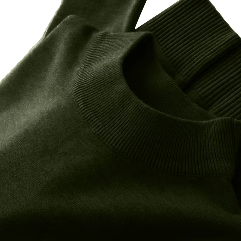 Men'S Mock Turtleneck Sweater Men'S Knitting Pullovers Rollneck Sweater Winter Warm Men Jumper Slim Fit Casual Streetwear