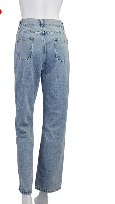 Casual Fashion Straight Denim High Waist Jeans Women Pants Fall Winter 2025 Harajuku Boyfriend Jeans Loose Bottom