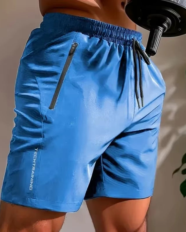 Summer Shorts Men Gym Sport Running Squat Fitness Workout Man Short Pants Breathable Quick-Drying Drawstring Mens Shorts
