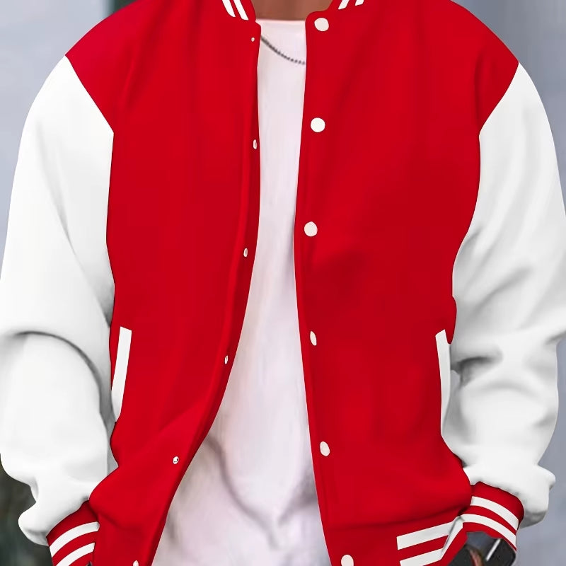 Autumn and Winter New Men'S Fashion Buttons Fashion Versatile Multi-Color Men'S and Women'S Streetwear Baseball Jacket
