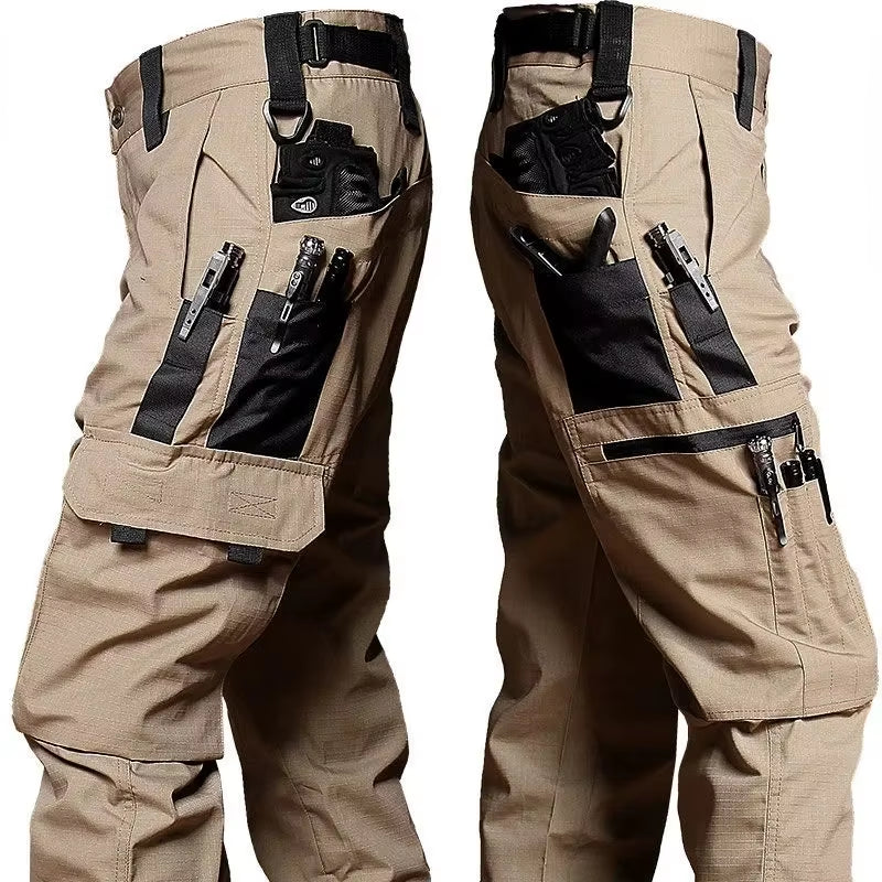 Wear Resistant Work Pant Man Multi-Pocket Straight Cargo Trousers Outdoor Jogging Tactical Pants Spring Autumn Casual Trousers