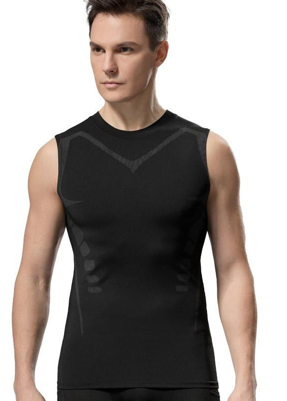 Compression Tank Top Men Gym Shirt Sleeveless Quick Dry Printing Sportswear Male