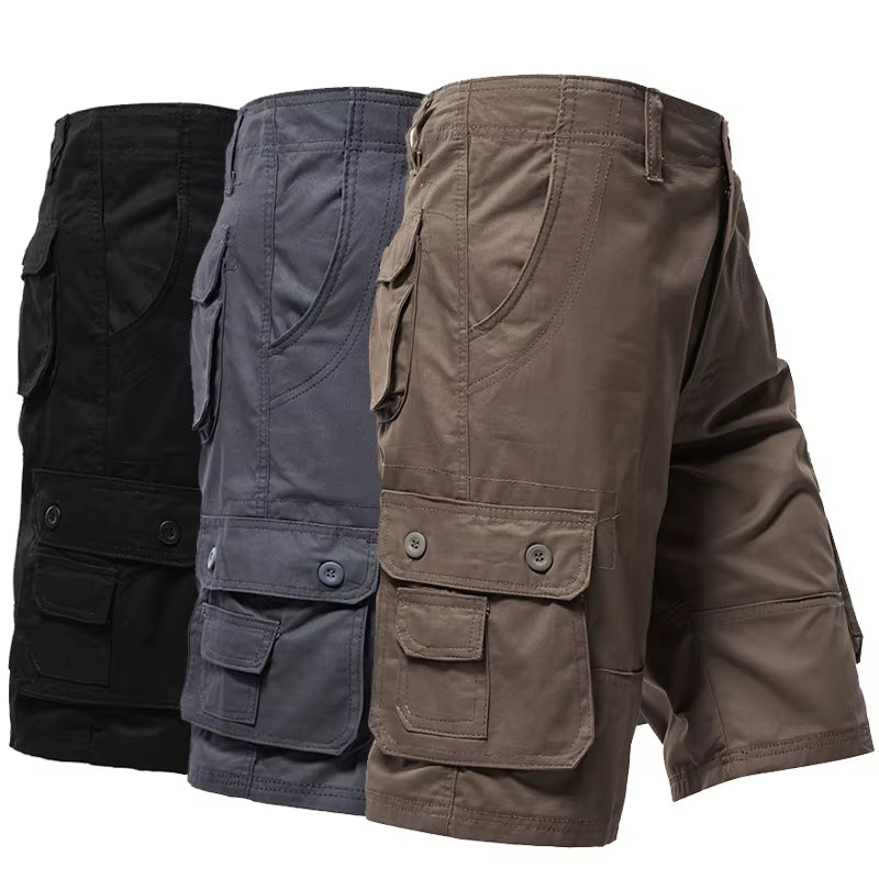 Men'S Cargo Shorts Big Size Sports Knee Shorts Classic Short Pants Streetwear Hip Hop Straight Loose Pants
