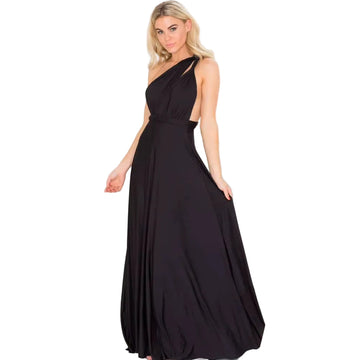 Fashion Multi-Worn V-Neck Vestidos De Fiesta Women Long Dress Sexy Strapped Lady Summer Maxi Dress