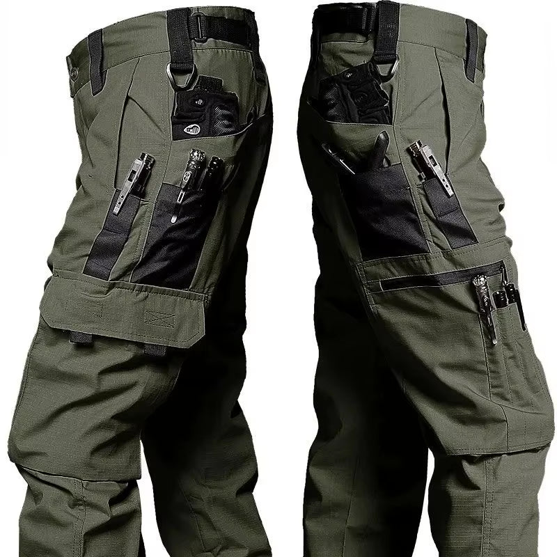 Wear Resistant Work Pant Man Multi-Pocket Straight Cargo Trousers Outdoor Jogging Tactical Pants Spring Autumn Casual Trousers