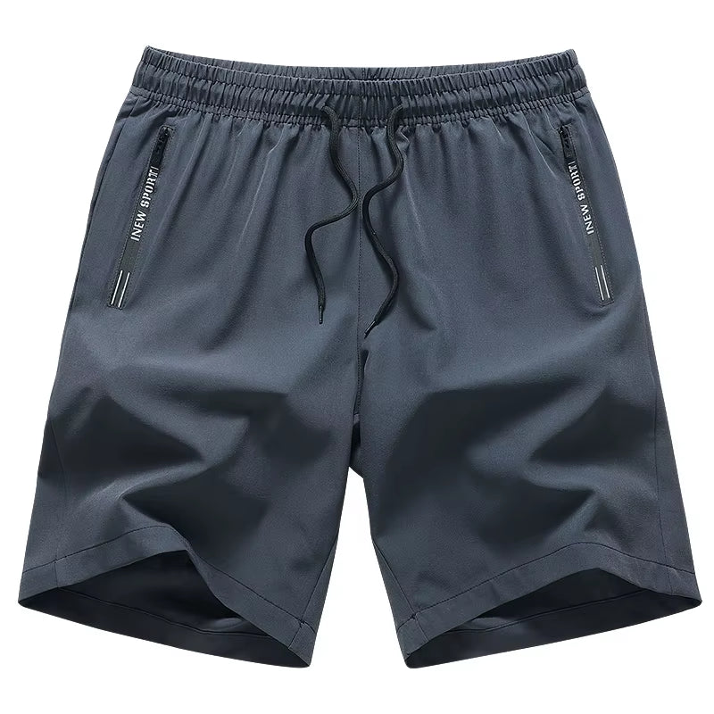 Newest Summer Shorts Men Gym Sport Running Fitness Workout Man Short Pants Breathable Quick-Drying Drawstring Men'S Shorts Black