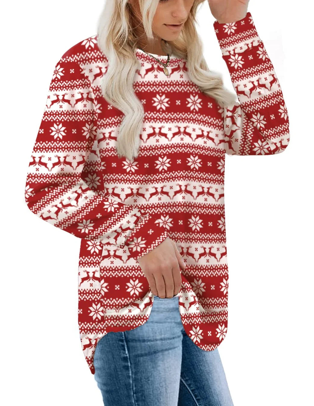 Sweatshirts for Women Crewneck Casual Long Sleeve Shirts Tunic Tops