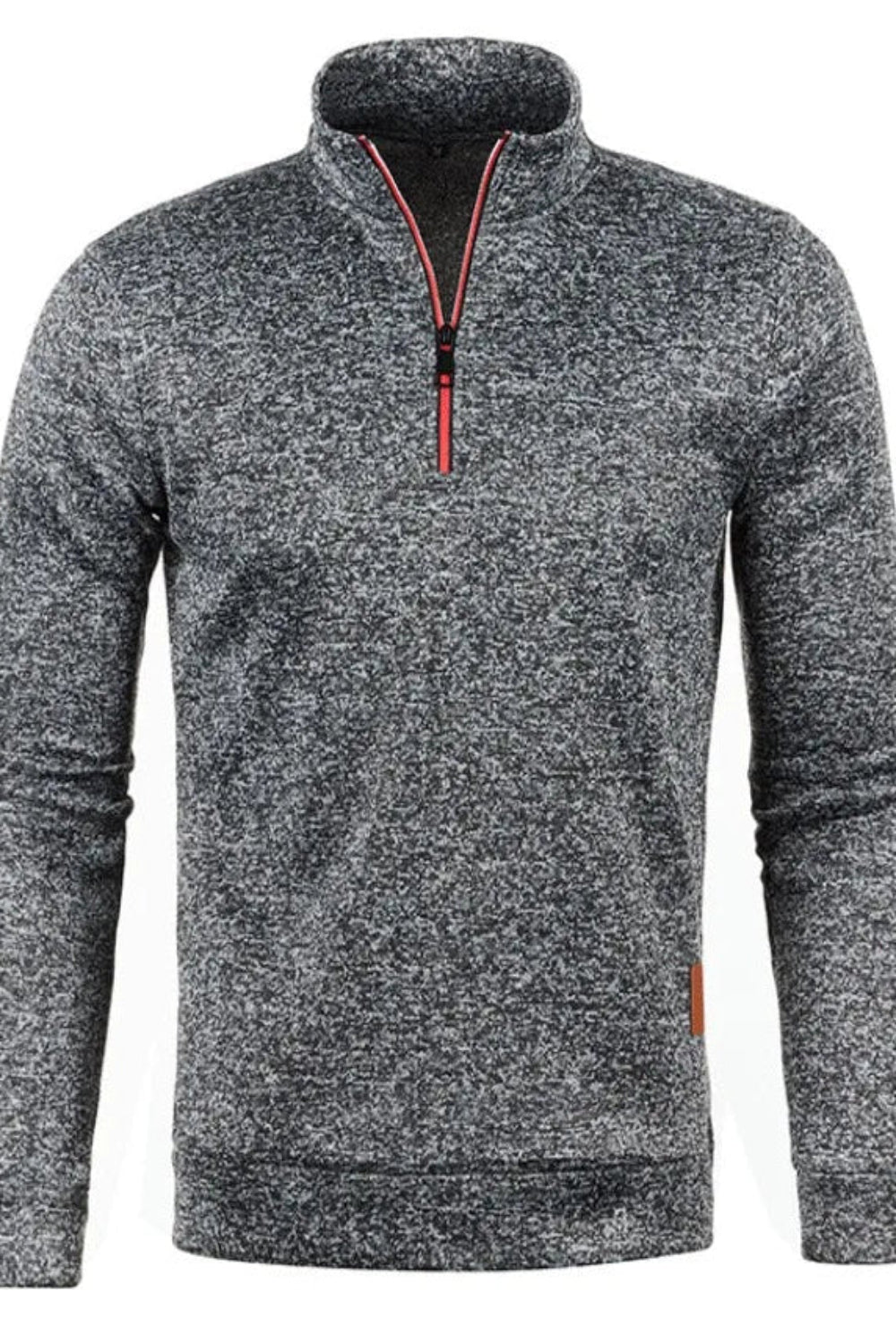 Autumn Men'S Half Zipper Sweatshirts Long Sleeve Solid Color Pullover Turtleneck Streetwear Winter Warm Jacket Sport Coats
