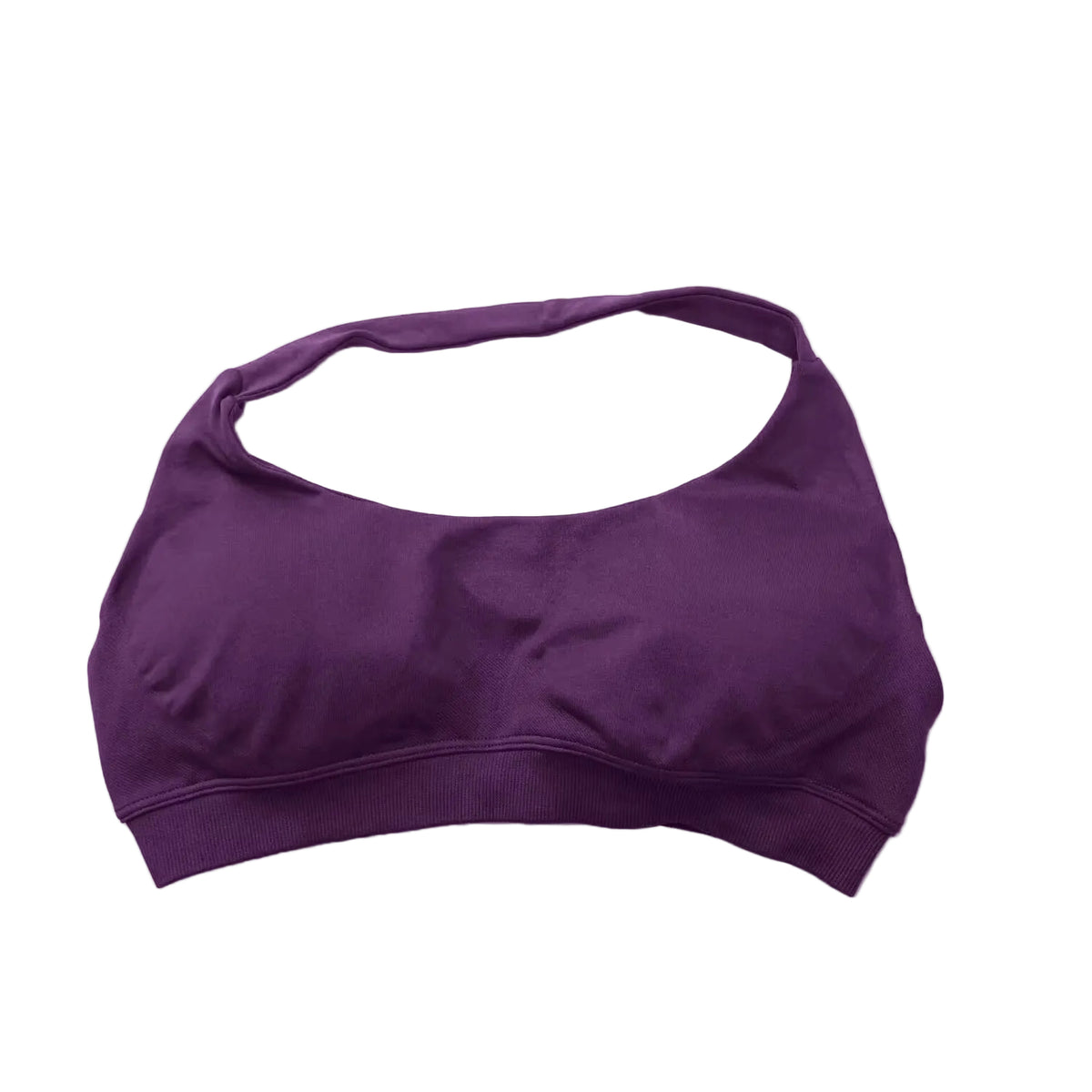 Women Seamless Halter Sports Bra High Support Push-Up Open Back Activewear Gym Tank Top Fitness Yoga Workout Brassiere
