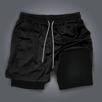 Dragon Ball Men'S Double-Layer Shorts Son Goku Summer Japanese Anime Fake Two-Piece Sports Fitness Quick-Drying Shorts