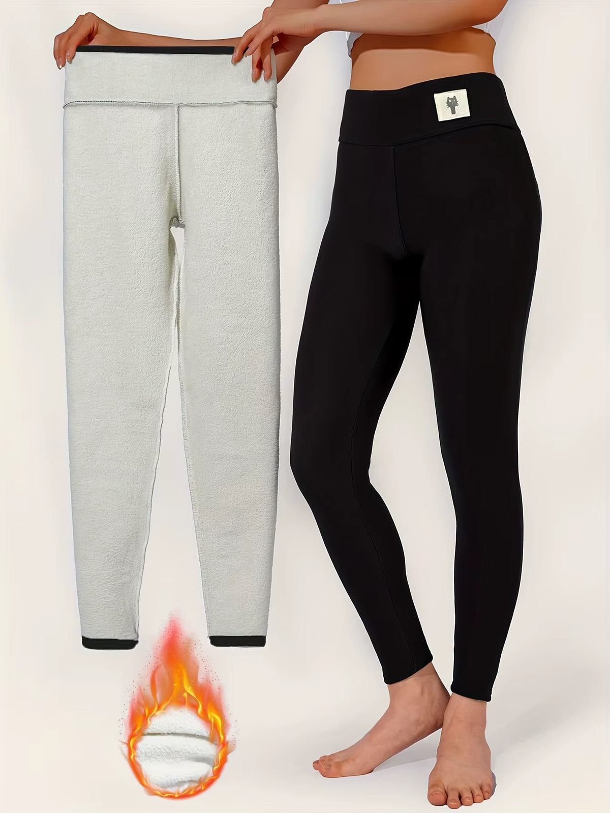 Winter Thicken Warm Leggings Women Lamb Cashmere Joggers High Waist Fleece Elastic Tights Warm Tights Pants Slim Velvet Legging